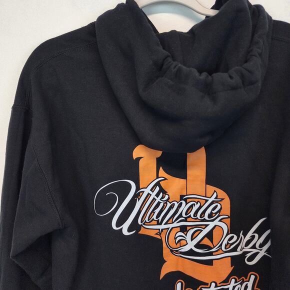 Ultimate Derby Sweatshirt Adult Size M Black Hooded Pullover Whiskey City Street - Picture 5 of 12
